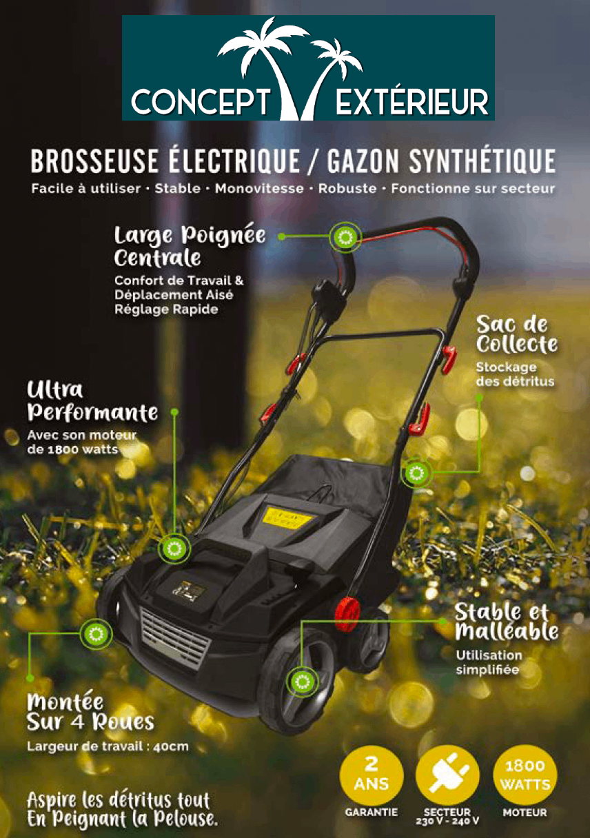 Brosseuse Gazon Synthétique Concept Extérieur